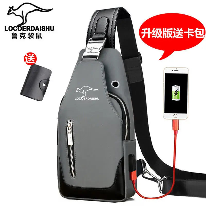 Bolsa de peito masculina nova moda estilo coreano casual esportiva à prova d'água bolsa de peito oxford transversal para homens bolsa de ombro mensageiro