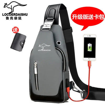 Bolsa de peito masculina nova moda estilo coreano casual esportiva à prova d'água bolsa de peito oxford transversal para homens bolsa de ombro mensageiro