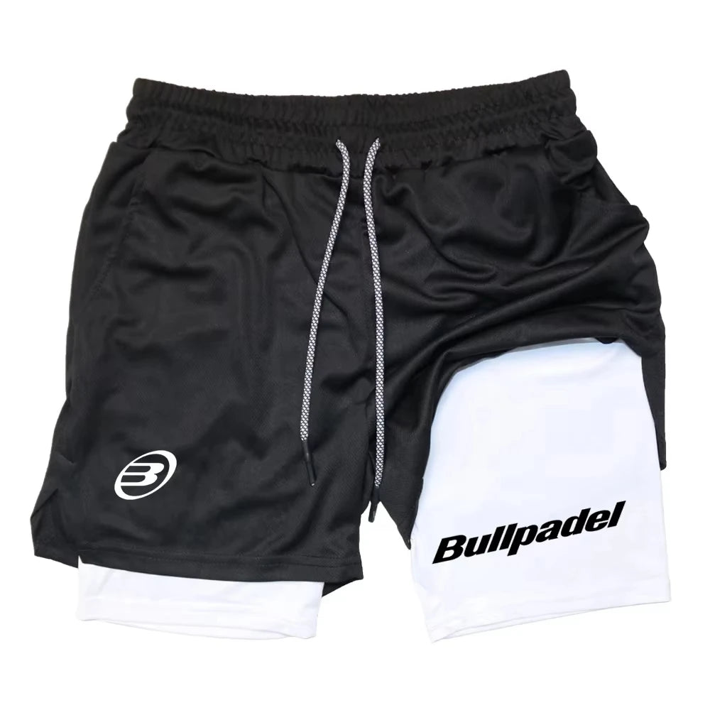 Novos shorts esportivos masculinos de padel, shorts de tênis respiráveis de verão, calças de badminton de secagem rápida, roupas esportivas para corrida ao ar livre