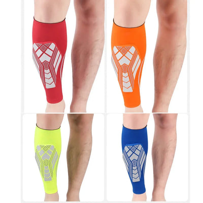 1 peça de mangas de compressão para panturrilha com almofada de EVA para homens e mulheres, suporte para pernas para dores nas canelas, caneleiras para corrida de futebol