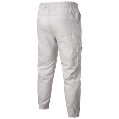 Calças esportivas com elástico, calças compridas casuais para corrida, calças de perna pequena, com cordão elástico, para outono e inverno