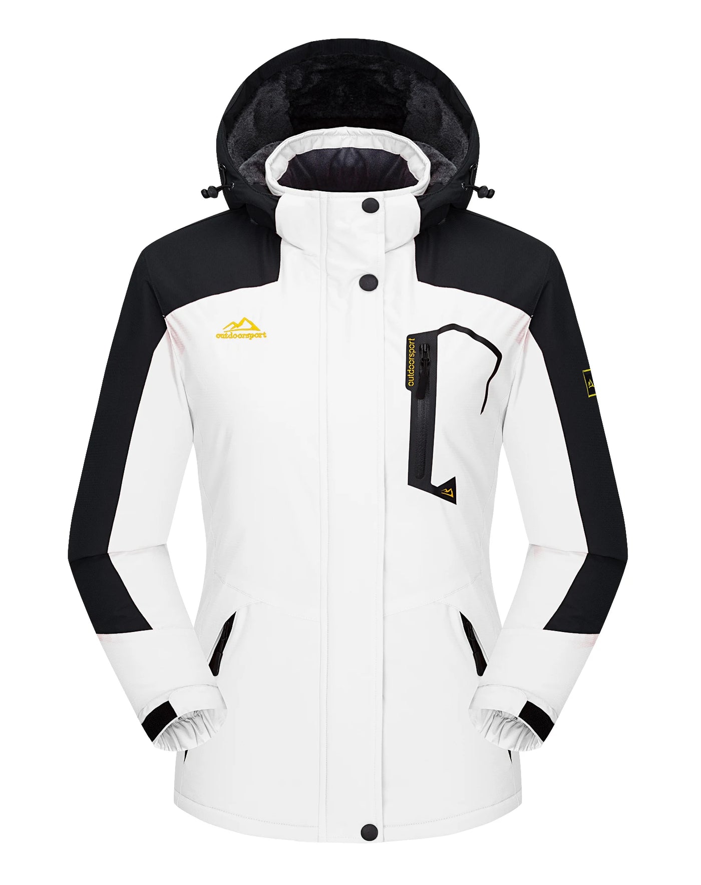 Jaqueta feminina de inverno pesada para snowboard e esqui KEFITEVD, térmica, quente, para caminhadas, corta-vento, casual