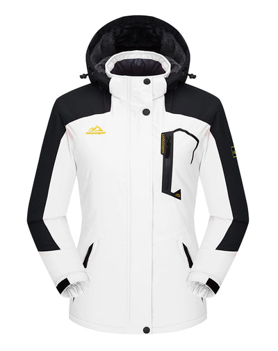 Jaqueta feminina de inverno pesada para snowboard e esqui KEFITEVD, térmica, quente, para caminhadas, corta-vento, casual