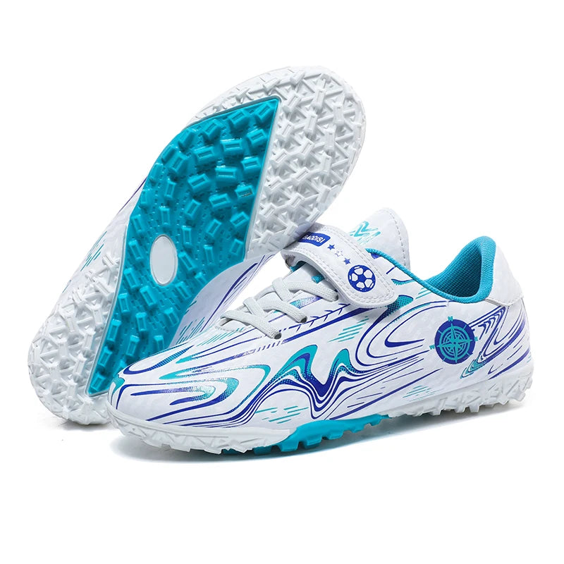 Marca de chuteiras infantis de futebol, chuteiras profissionais FG/TF para meninos e meninas, chuteiras de grama para futebol, calçados de treinamento de futsal ao ar livre