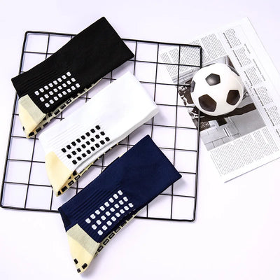 Meias de futebol antiderrapantes, meias profissionais de cano alto para ciclismo, respiráveis para ciclismo e corrida