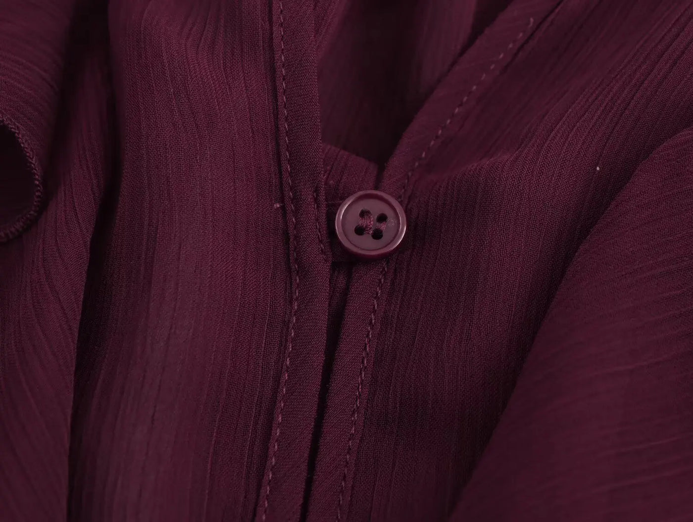 Camisas femininas elegantes, soltas, de manga comprida, em camadas, para escritório, vintage, com decote em V, translúcidas, com babados em camadas, verão 2025