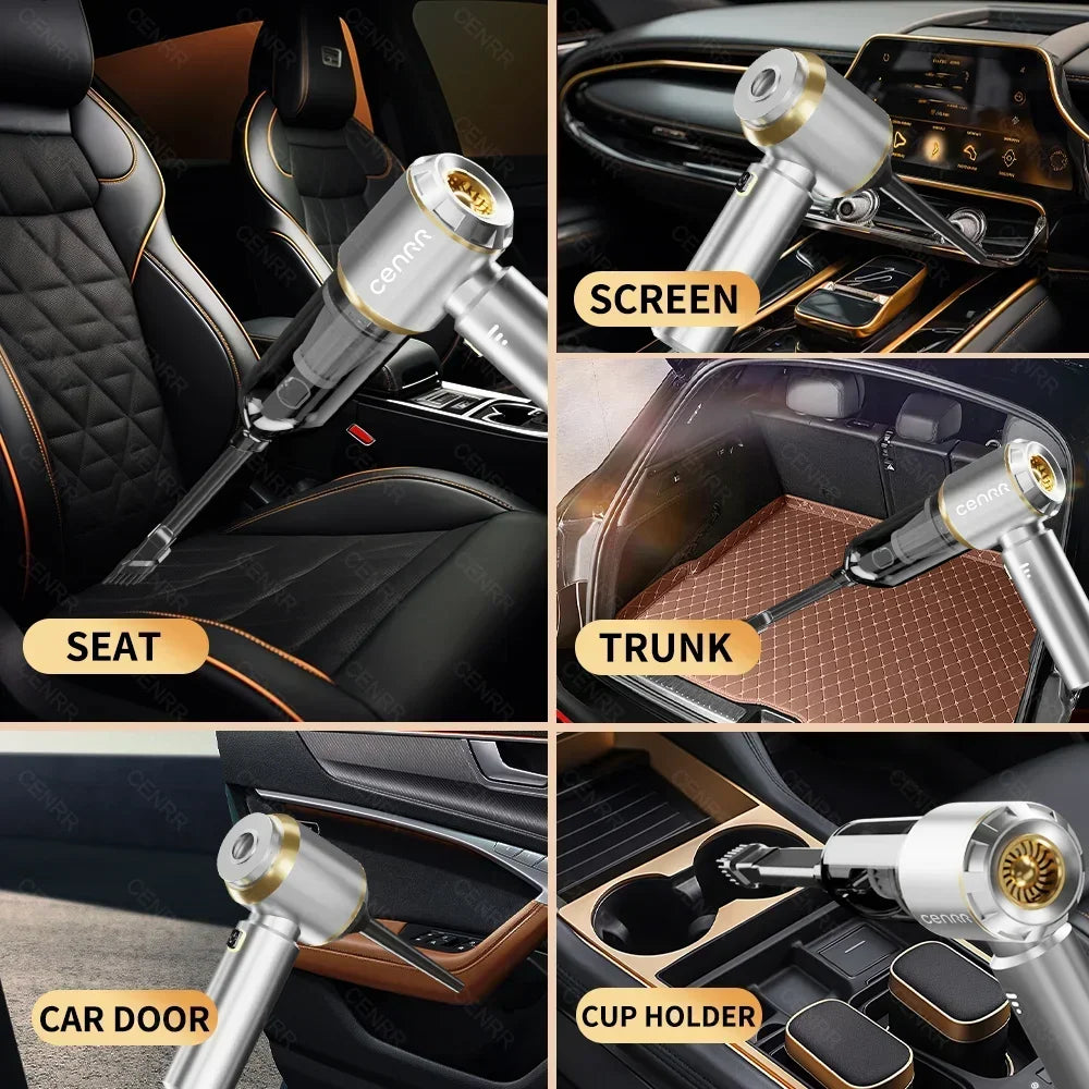 Aspirador de pó automotivo CENRR 998000PA com forte sucção, sem fio, portátil, máquina de limpeza