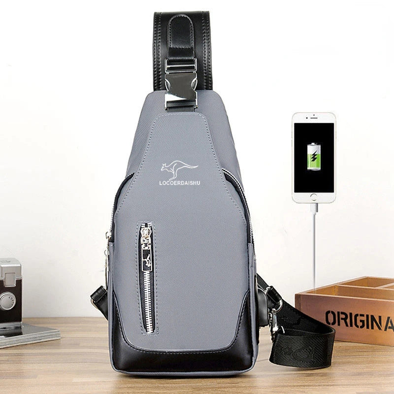 Bolsa de peito masculina nova moda estilo coreano casual esportiva à prova d'água bolsa de peito oxford transversal para homens bolsa de ombro mensageiro