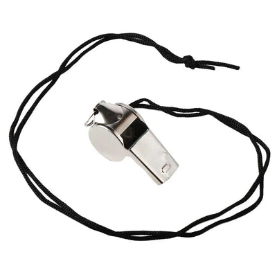 Apito de metal alto profissional com corda esportiva apito resistente ao desgaste apitos portáteis de aço inoxidável para árbitro