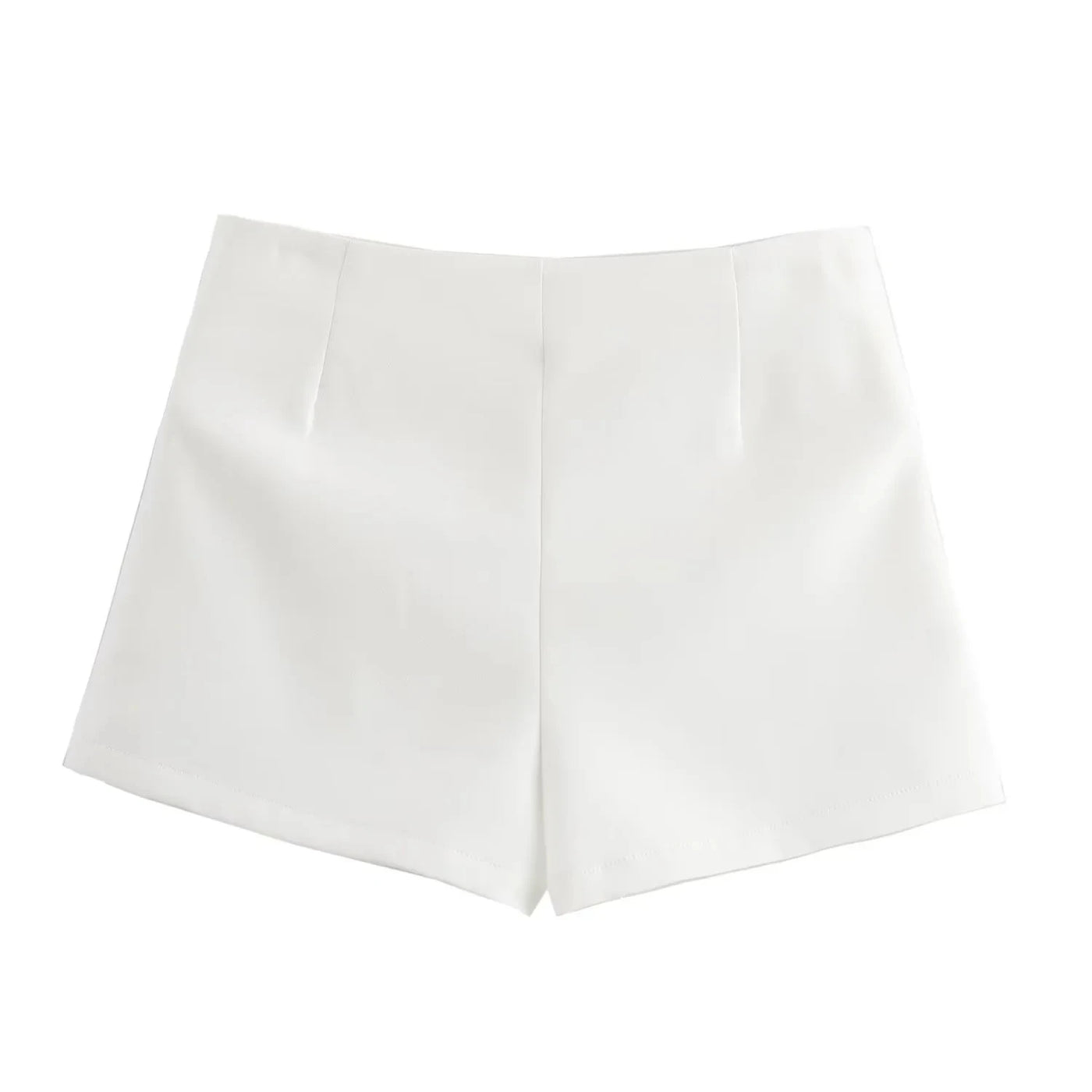 TRAF Saia-calça curta feminina com laço rosa, cintura alta, mini saia branca, moda verão, feminina, streetwear, culottes assimétricas