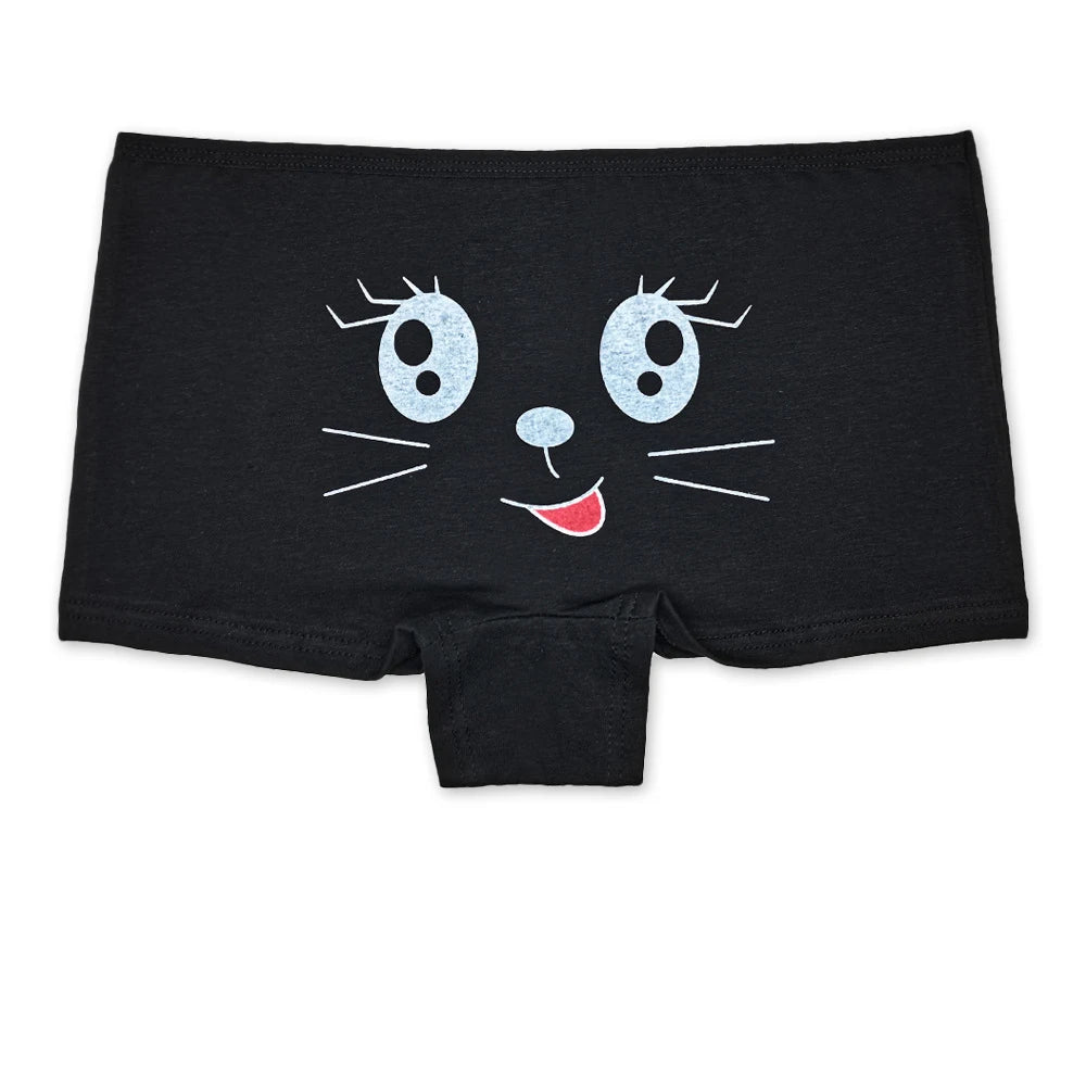 Calcinha boxer de algodão feminina, roupa íntima de segurança, calcinha feminina estampada, lingerie feminina, íntima, 5 peças/lote