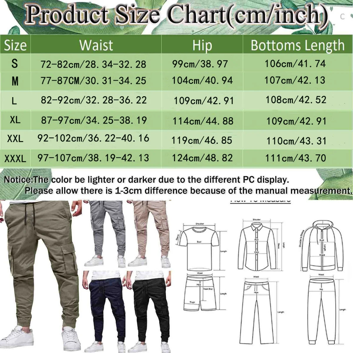 Calças de trabalho masculinas, calças de corrida, calças casuais, cós elástico com cordão, roupas de rua de algodão para corrida ao ar livre, calças esportivas