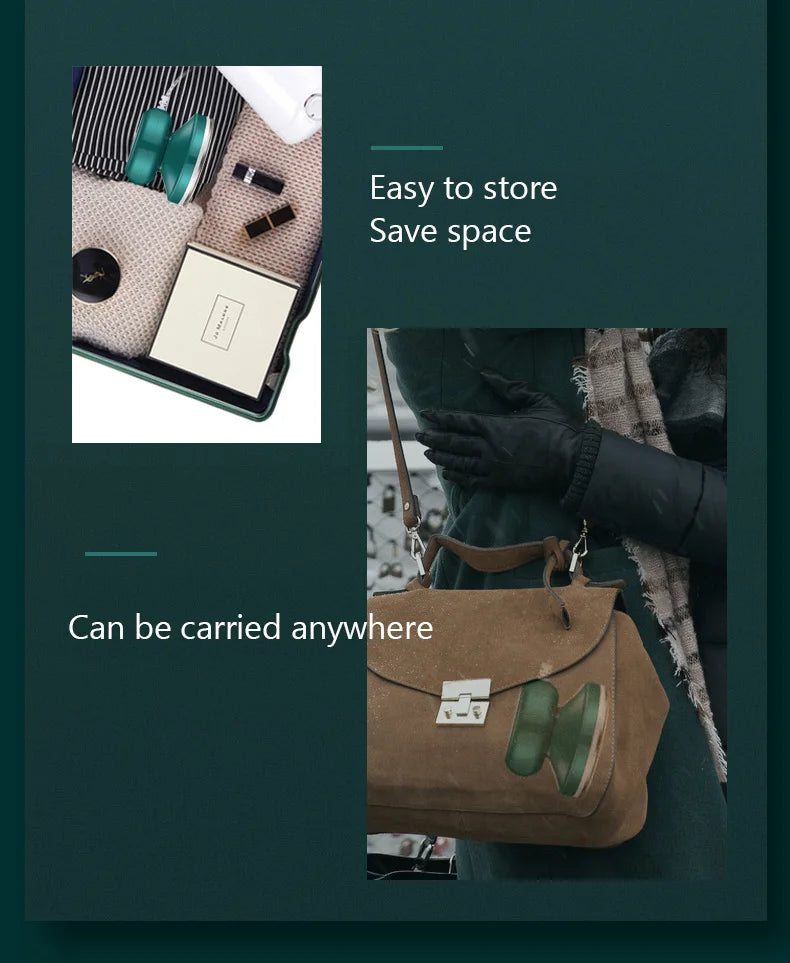 Máquina de passar roupa portátil JIQI, base de cerâmica e titânio, para uso doméstico e viagens