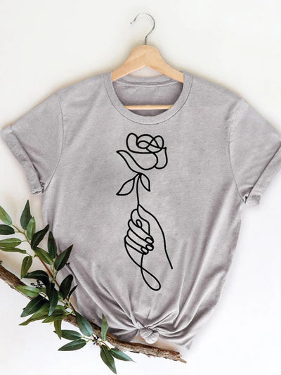 Roupas de verão leopardo amor coração doce moda feminina camisetas casuais manga curta regular camiseta feminina gráfica roupas