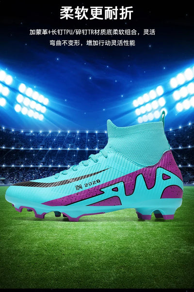 Novas chuteiras masculinas de futebol, chuteiras de futebol rápido, chuteiras de campo de futebol profissional, tênis originais para meninos de futsal TF/FG