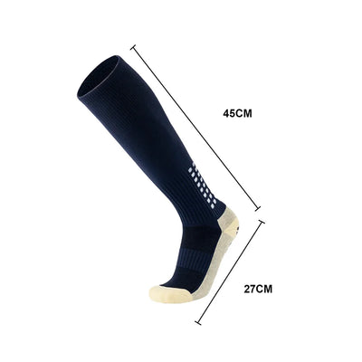 Meias de futebol antiderrapantes, meias profissionais de cano alto para ciclismo, respiráveis para ciclismo e corrida