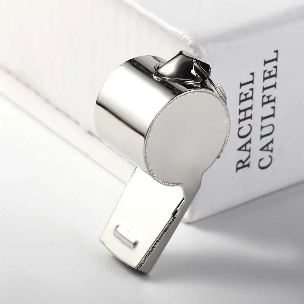 Apito de metal alto profissional com corda esportiva apito resistente ao desgaste apitos portáteis de aço inoxidável para árbitro