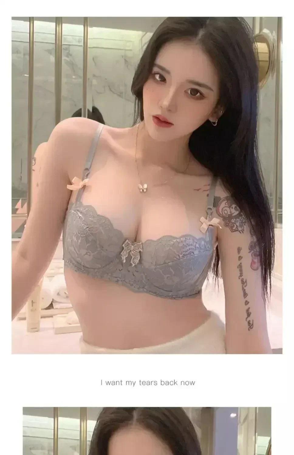 MOYISU Sutiã de renda romântica francesa confortável, respirável, sexy e fino, coleção Pure Desire Girls, roupa íntima super bonita