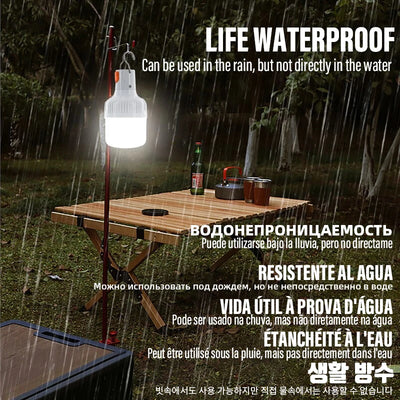 Lâmpadas LED recarregáveis USB para áreas externas, alto brilho, luz de emergência, conexão para acampamento, pesca, lanterna portátil, luz noturna