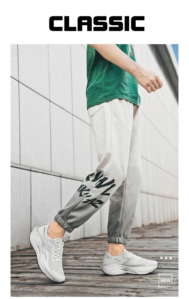 Tênis de corrida esportivos masculinos com almofada de ar de carbono para maratona, respirável, leve e feminino, tênis esportivos confortáveis e antiderrapantes