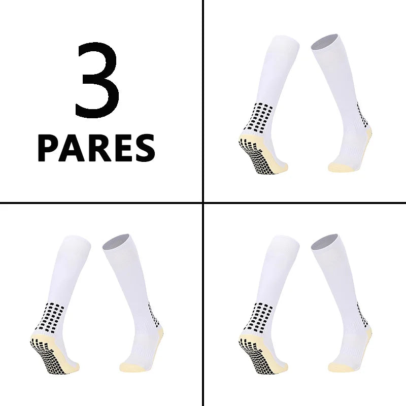 Meias de futebol antiderrapantes, meias profissionais de cano alto para ciclismo, respiráveis para ciclismo e corrida