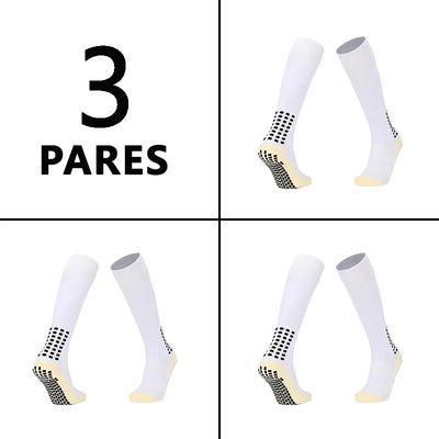 Meias de futebol antiderrapantes, meias profissionais de cano alto para ciclismo, respiráveis para ciclismo e corrida