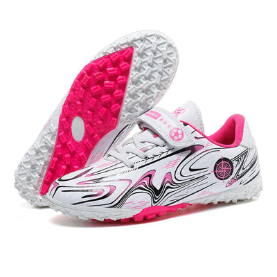 Marca de chuteiras infantis de futebol, chuteiras profissionais FG/TF para meninos e meninas, chuteiras de grama para futebol, calçados de treinamento de futsal ao ar livre