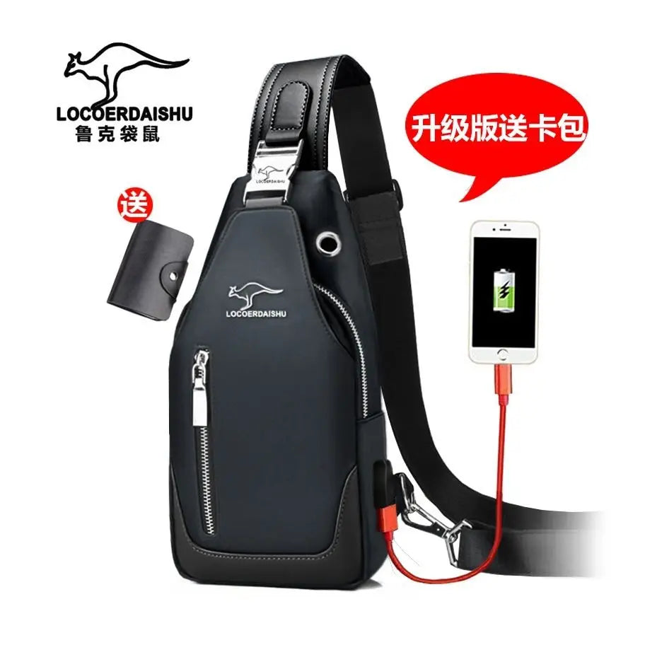 Bolsa de peito masculina nova moda estilo coreano casual esportiva à prova d'água bolsa de peito oxford transversal para homens bolsa de ombro mensageiro