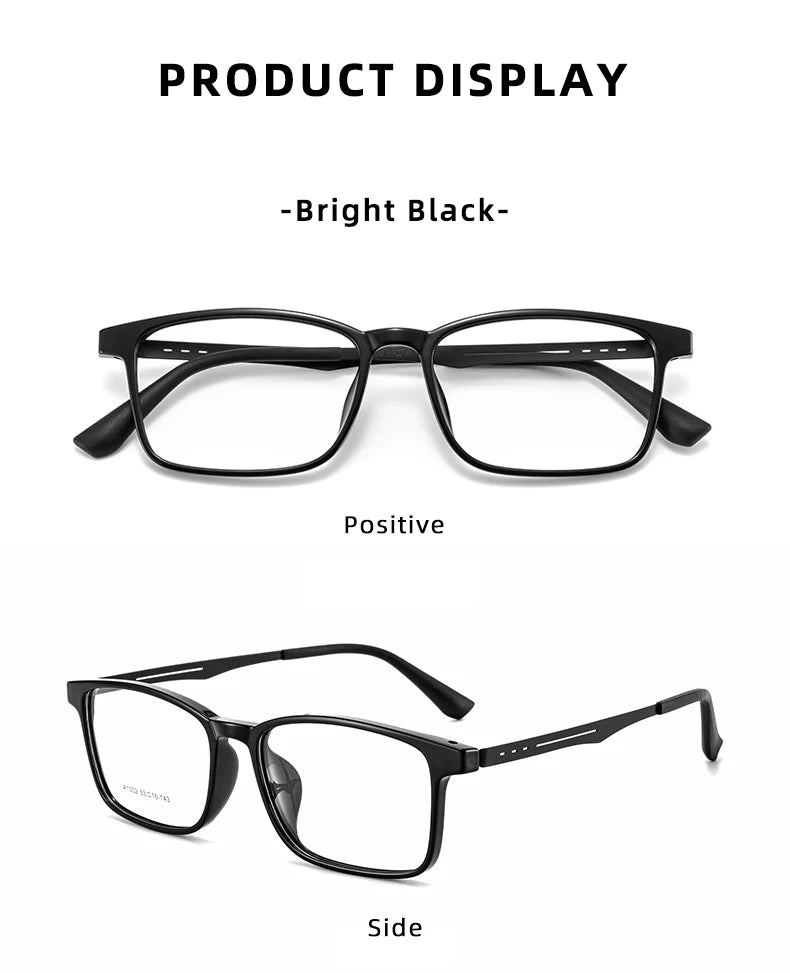 Óculos de leitura CLLOIO UltraLight de alta qualidade em titânio puro, anti-raios azuis, para miopia e hipermetropia, óculos de grau