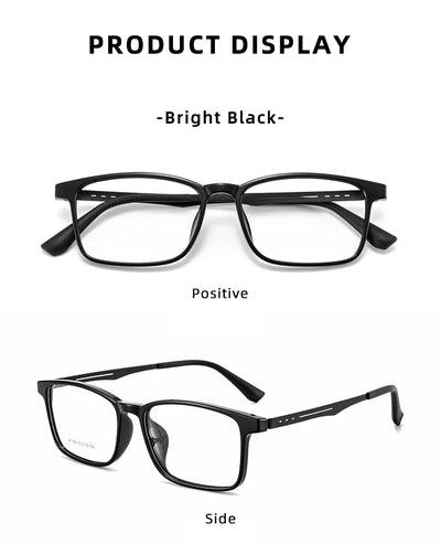 Óculos de leitura CLLOIO UltraLight de alta qualidade em titânio puro, anti-raios azuis, para miopia e hipermetropia, óculos de grau