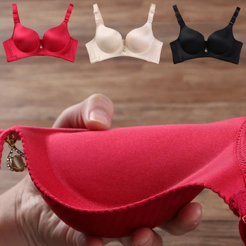 Sutiã push-up sem costura, oferta especial de 2024, sem argola de aço - lingerie acolchoada espessada de 8 cm, alças ajustáveis, sutiã sexy e confortável
