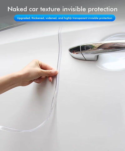 Fita de vedação para porta de carro 5M, fita protetora transparente de PVC contra arranhões, adesivos anticolisão, acessórios antirriscos para porta de carro