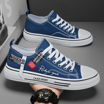 Sapatos casuais masculinos de lona, tênis masculinos respiráveis, calçados esportivos masculinos, sapato de tecido preto, tendência, letra, sapato masculino, tênis de cano baixo