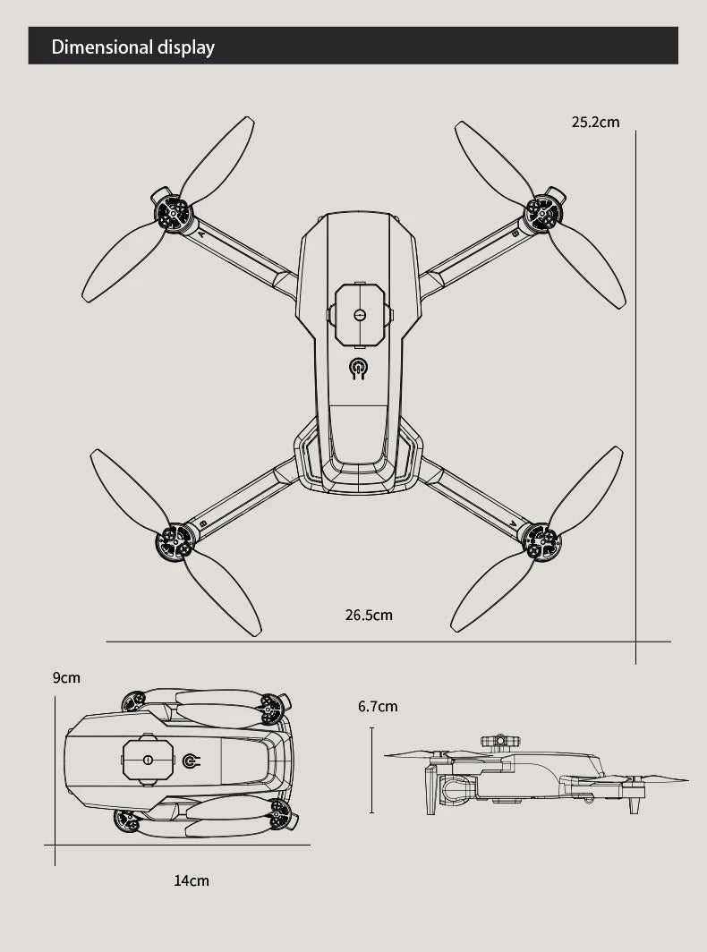 LYZRC L106 / L106MAX HD Câmera Dupla Comutação Motor Brushless RC Drone Dobrável Mini Wifi 2.4GHz 360° Helicóptero OAS Inteligente