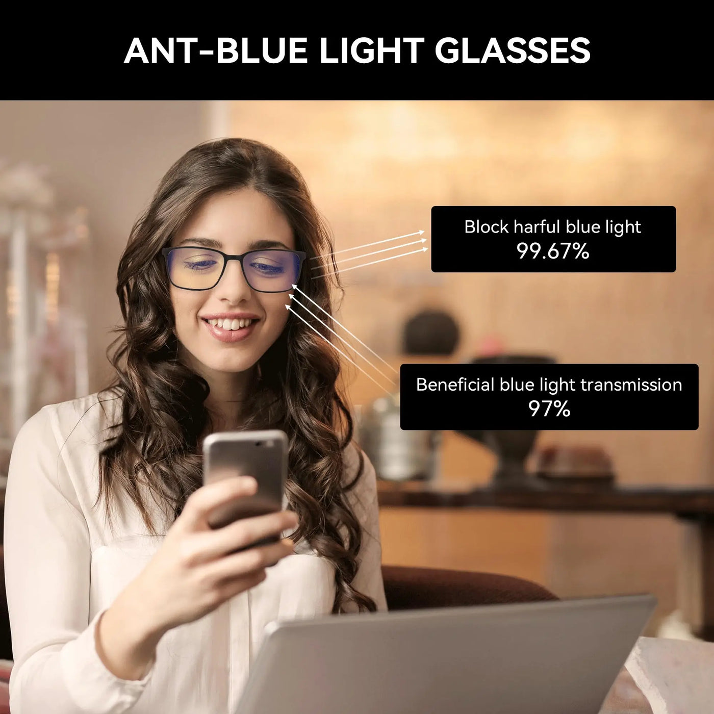 Óculos de leitura quadrados antirreflexo com bloqueio de luz azul ZENOTTIC Fashion para homens, óculos esportivos para leitura, unissex, óculos antirreflexo para computador