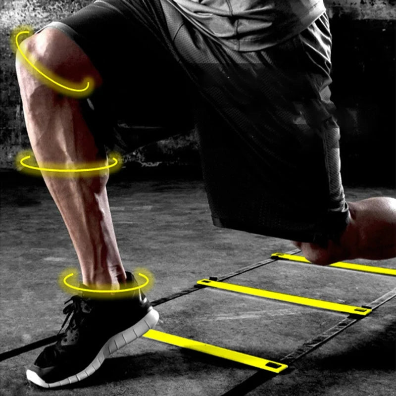 Escada de agilidade com tiras de nylon para futebol, futebol, equipamento de treinamento de velocidade, fitness esportivo, corrida, aquecimento, ferramenta de escada de treinamento