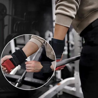 1/2 peças de gancho de elevação, alça de pulso, suporte de mão, luvas de levantamento de peso, fitness, para homens e mulheres, equipamentos de ginástica