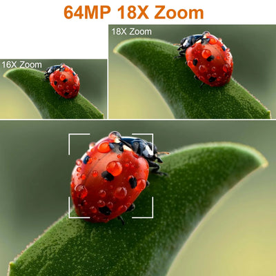 Câmera de vídeo profissional 6K para fotografia, zoom digital de 18x, visão noturna, câmera de vlog, webcam de transmissão ao vivo com WiFi de 64 MP