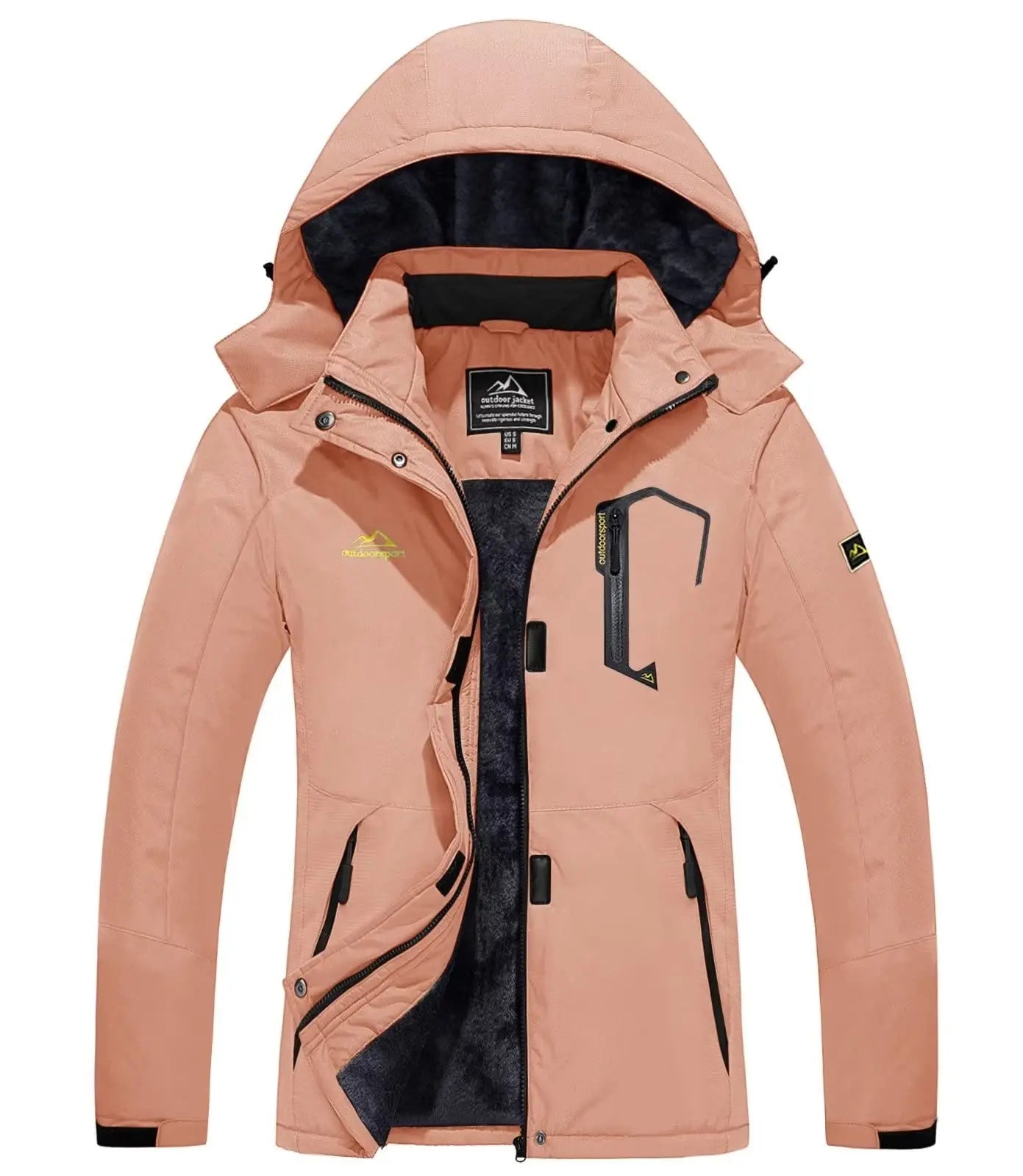Jaqueta feminina de inverno pesada para snowboard e esqui KEFITEVD, térmica, quente, para caminhadas, corta-vento, casual