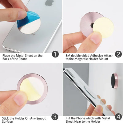 Suporte magnético para celular automotivo Suporte universal para celular para iPhone Xiaomi Huawei Samsung Painel de parede Adesivo magnético para carro