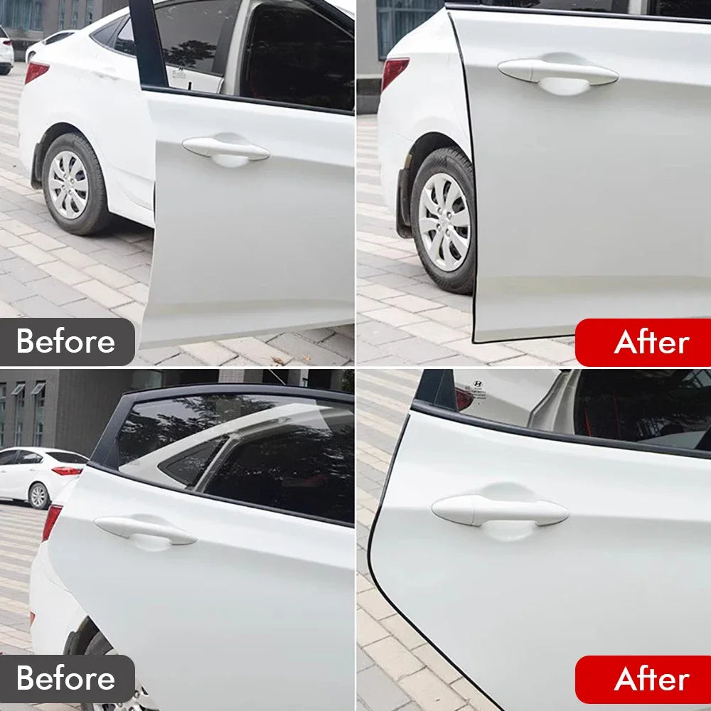 Fita de vedação para porta de carro 5M, fita protetora transparente de PVC contra arranhões, adesivos anticolisão, acessórios antirriscos para porta de carro