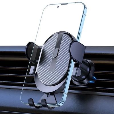 Suporte para celular com sensor de gravidade e saída de ar, suporte para carro, triângulo, gravidade, fosco, simplicidade, material metálico sólido