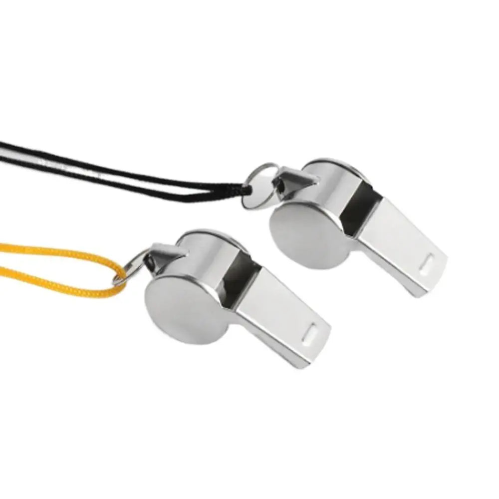 Apito de metal alto profissional com corda esportiva apito resistente ao desgaste apitos portáteis de aço inoxidável para árbitro