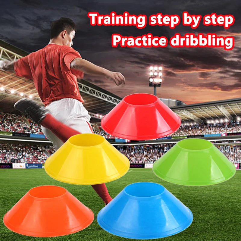 Conjunto de 10 cones para treinamento de futebol, equipamento para crianças, cones de disco profissional, exercícios de agilidade, evitando obstáculos, acessórios de treinamento esportivo
