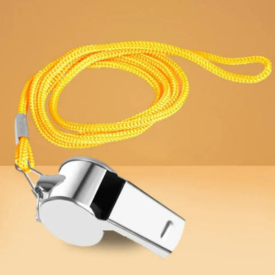 Apito de metal alto profissional com corda esportiva apito resistente ao desgaste apitos portáteis de aço inoxidável para árbitro
