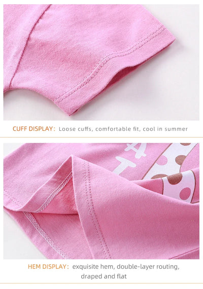 Conjuntos infantis, roupas para mães e crianças, meninos e meninas, camiseta e shorts, 2 peças, verão, algodão, manga curta, roupas para bebês e crianças, terno para crianças pequenas