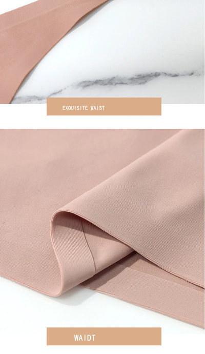 Lote com 4 peças de calcinhas sensuais sem costura, roupa íntima feminina, com cordão de seda gelo, cintura fina, tanga feminina, lisa, tanga feminina, costas nuas