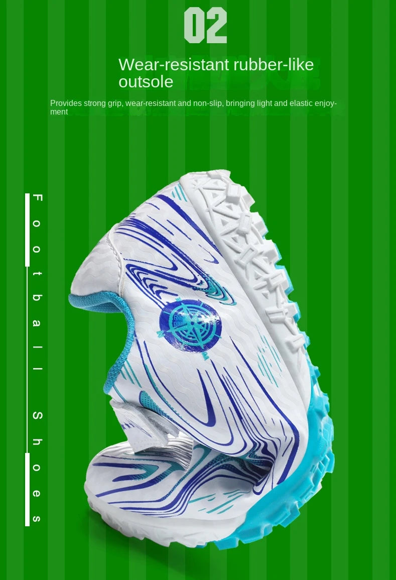Marca de chuteiras infantis de futebol, chuteiras profissionais FG/TF para meninos e meninas, chuteiras de grama para futebol, calçados de treinamento de futsal ao ar livre