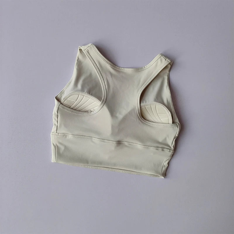 Colete esportivo compacto à prova de choque, multifuncional, respirável, para corrida, ioga, roupa de ginástica, novo sutiã fitness de verão
