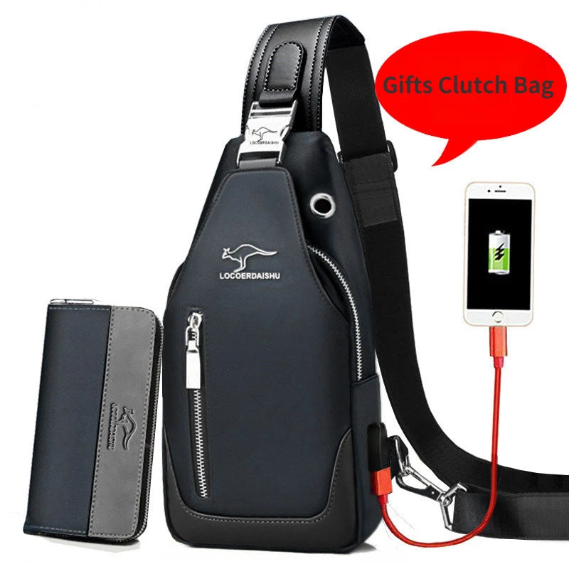 Bolsa de peito masculina nova moda estilo coreano casual esportiva à prova d'água bolsa de peito oxford transversal para homens bolsa de ombro mensageiro